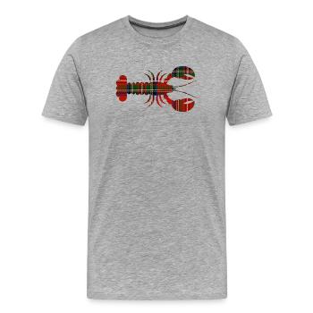 Tartan-Hummer - Männer Premium Bio T-Shirt - Grau meliert - Vorne - Damien (186cm)
