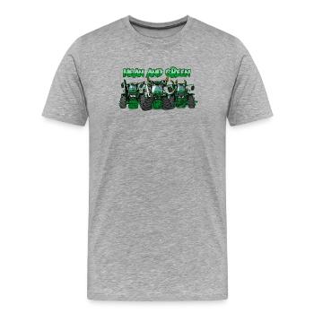 MeanAndGreenSame Brand Tractors - Men's Premium Organic T-Shirt - heather grey - Front - Damien (186cm)
