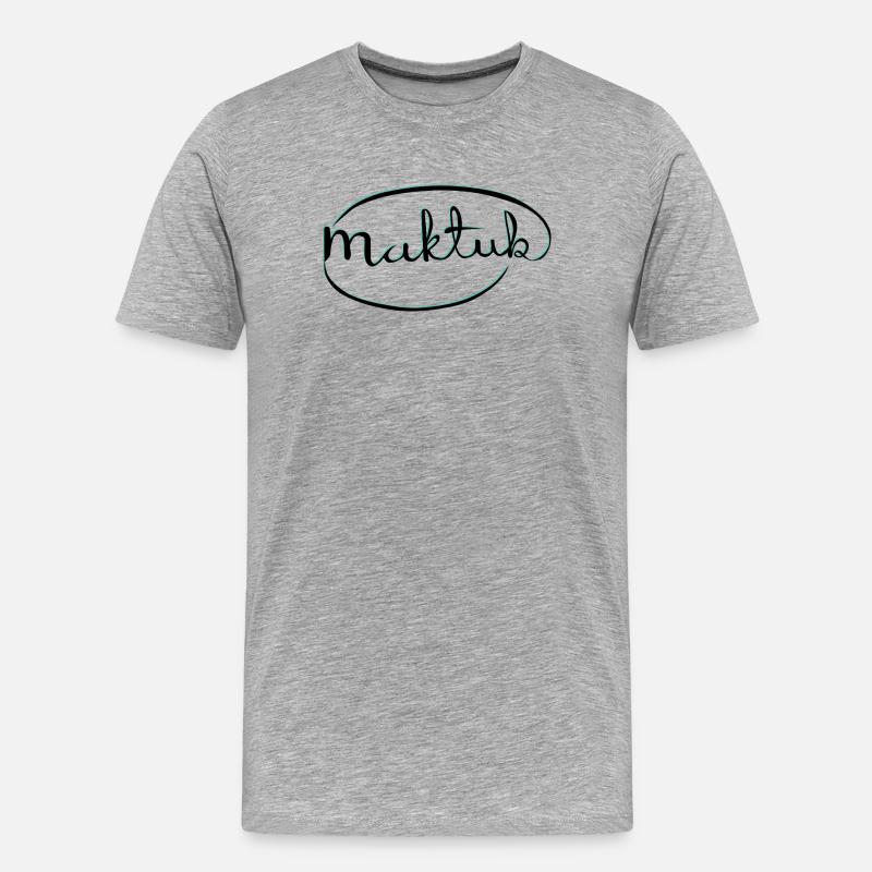 MakeKita Mint Script - Men's Premium Organic T-Shirt - heather grey