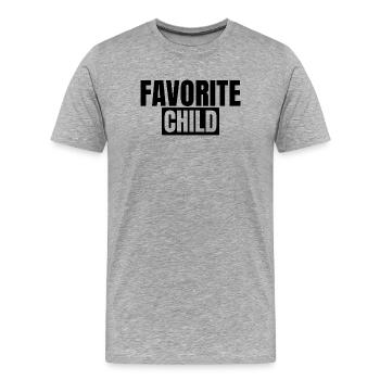 Favorite child - Men's Premium Organic T-Shirt - heather grey - Front - Damien (186cm)