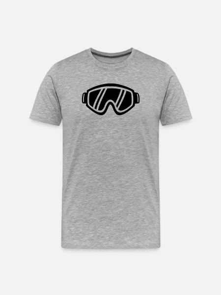 Ski goggles - Men's Premium Organic T-Shirt - heather grey