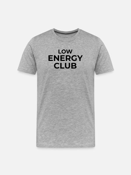 LOW ENERGY CLUB – Minimal Unisex - Men's Premium Organic T-Shirt - heather grey