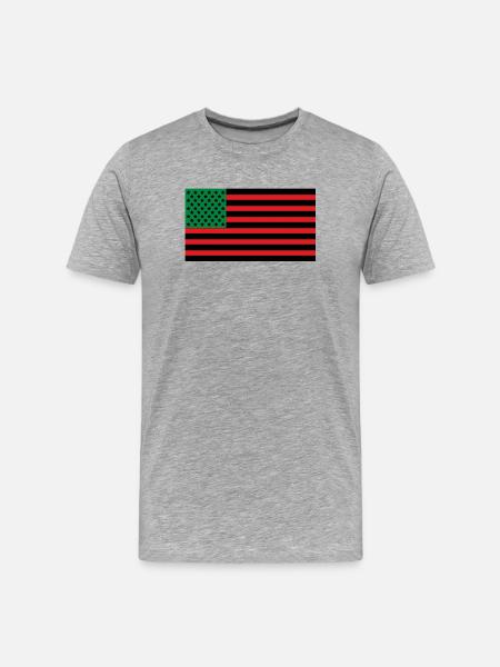 Drapeau afro-américain - T-shirt bio Premium Homme - gris chiné