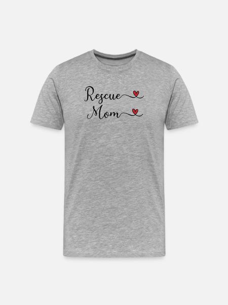 Tierschutz Mama - Männer Premium Bio T-Shirt - Grau meliert