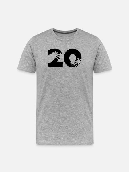 20 - Men's Premium Organic T-Shirt - heather grey