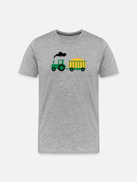 tractor - Men's Premium Organic T-Shirt - heather grey