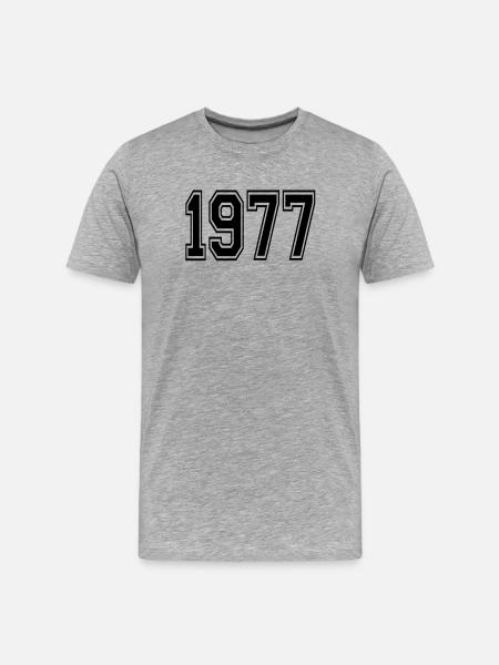1977 - Men's Premium Organic T-Shirt - heather grey