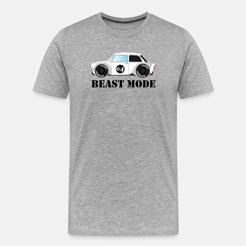 trabi Pappe Auto Klassiker Tuning - Männer Premium Bio T-Shirt - Grau meliert