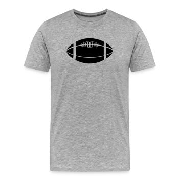 american football - Men's Premium Organic T-Shirt - heather grey - Front - Damien (186cm)