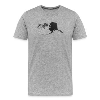 Alaska - Männer Premium Bio T-Shirt - Grau meliert - Vorne - Damien (186cm)