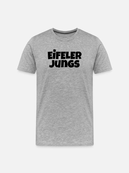 Eifel gutter (svarte) menn fra Eifel - Premium økologisk T-skjorte for menn - gråmelert