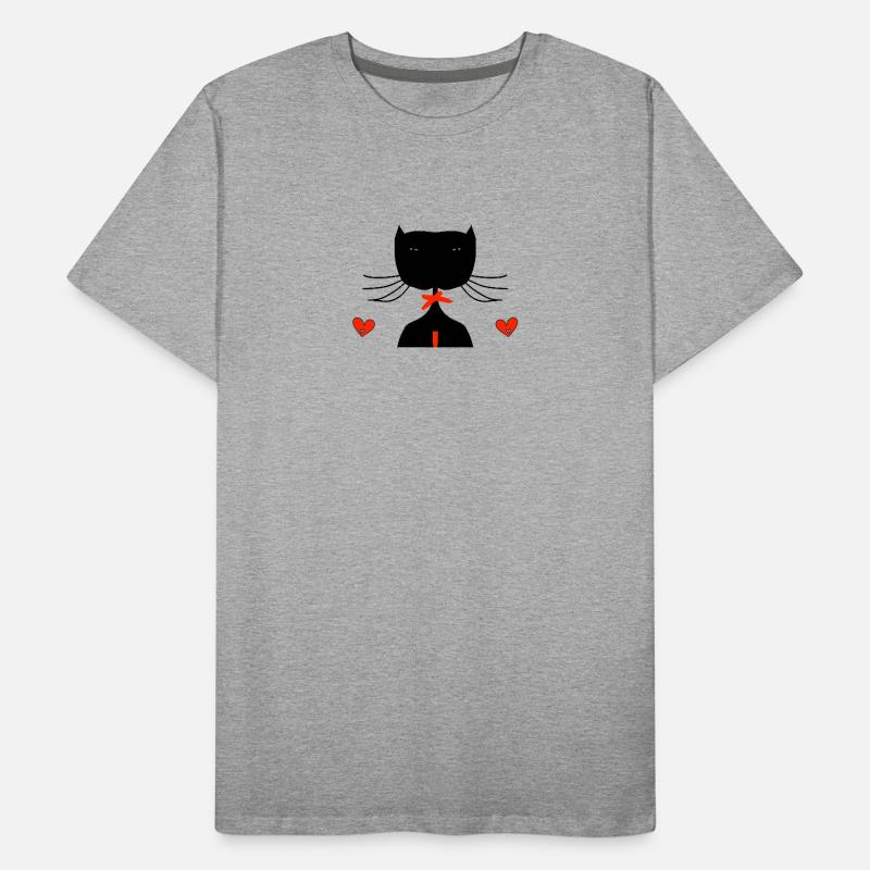 chat noir T-shirt bio Premium Homme