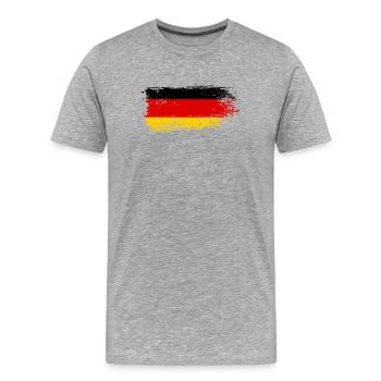 Brushstroke German Flag - Men's Premium Organic T-Shirt - heather grey - Front - Damien (186cm)