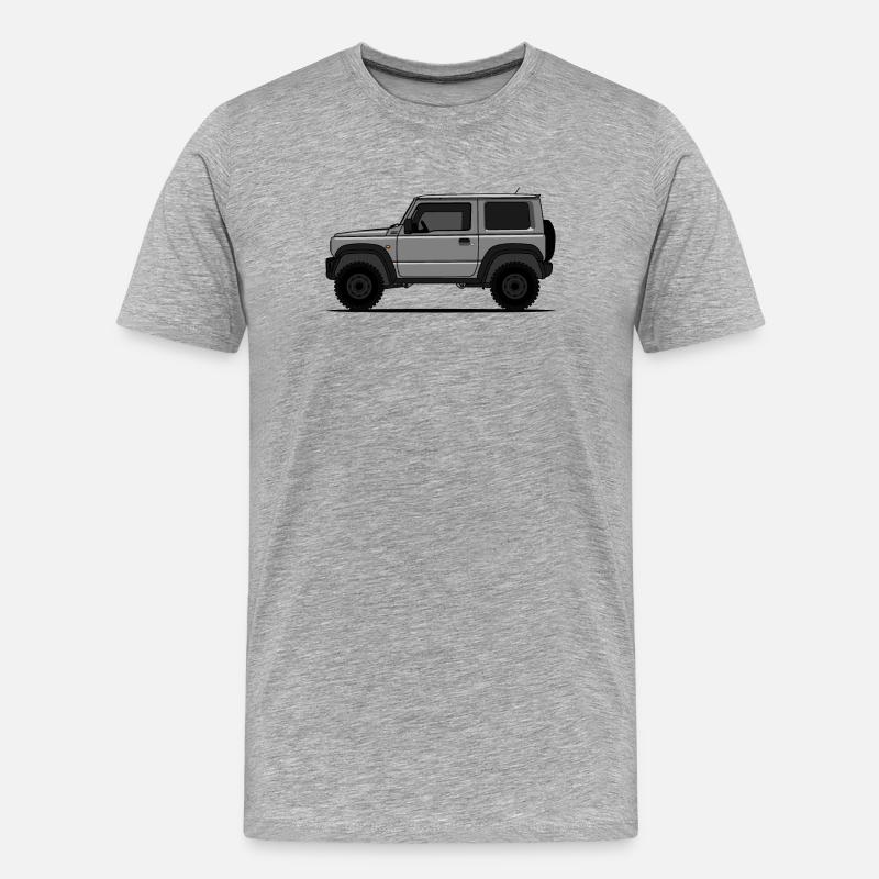 Jimny Harmaa - Miesten premium luomu-t-paita - harmaasävyinen
