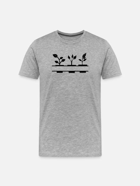 Banner-Zuschnitte - Männer Premium Bio T-Shirt - Grau meliert