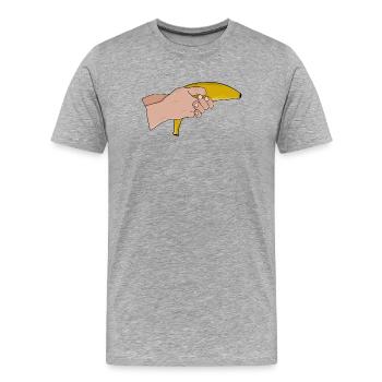 Lethal banana - Men's Premium Organic T-Shirt - heather grey - Front - Damien (186cm)