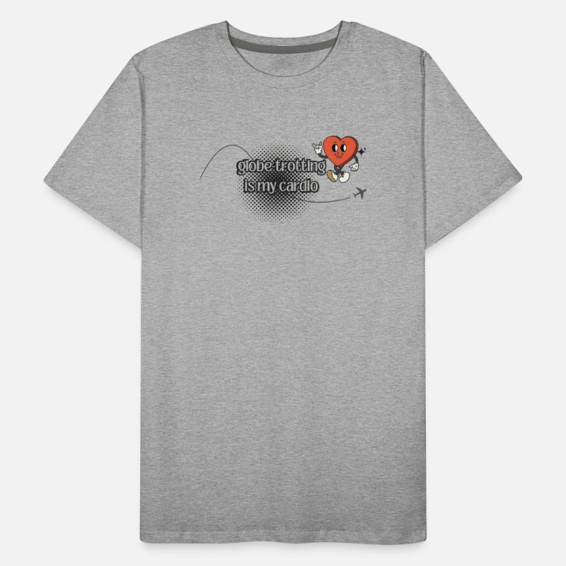 Le globe-trotter, c’est mon cardio T-shirt bio Premium Homme