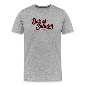 Dar es Salaam - T-shirt bio Premium Homme - gris chiné - Devant - Damien (186cm)