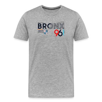 Urban Bronx Streetwear Design - Männer Premium Bio T-Shirt - Grau meliert - Vorne - Damien (186cm)