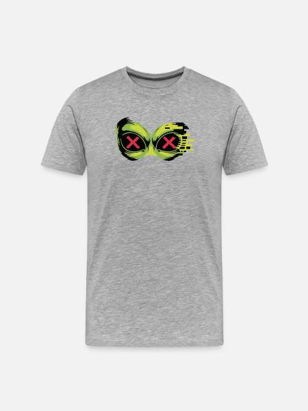 Neon X Goggles - Men's Premium Organic T-Shirt - heather grey