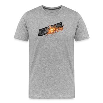 Audace et action - Men's Premium Organic T-Shirt - heather grey - Front - Damien (186cm)