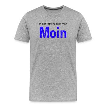 Hello - Men's Premium Organic T-Shirt - heather grey - Front - Damien (186cm)