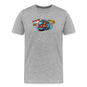 Fire Brigade Bär - Men's Premium Organic T-Shirt - heather grey - Front - Damien (186cm)