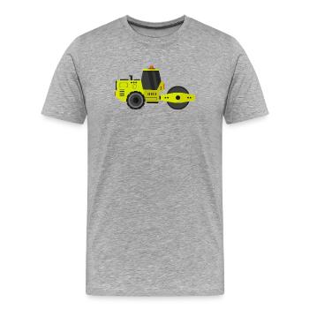 Road roller - Men's Premium Organic T-Shirt - heather grey - Front - Damien (186cm)