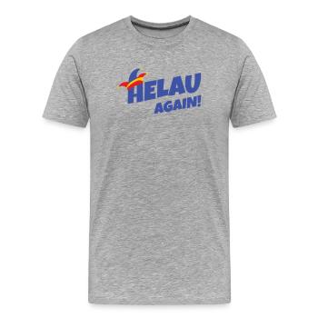 Helau encore – style carnaval - T-shirt bio Premium Homme - gris chiné - Devant - Damien (186cm)