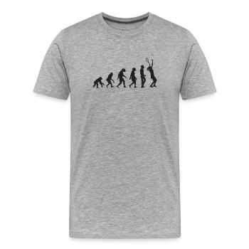 Tennisentwicklung - Männer Premium Bio T-Shirt - Grau meliert - Vorne - Damien (186cm)