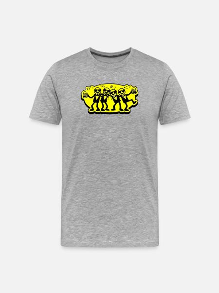 Groom Friends Group Beer - Men's Premium Organic T-Shirt - heather grey