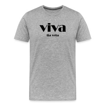 viva tia veta - Men's Premium Organic T-Shirt - heather grey - Front - Damien (186cm)