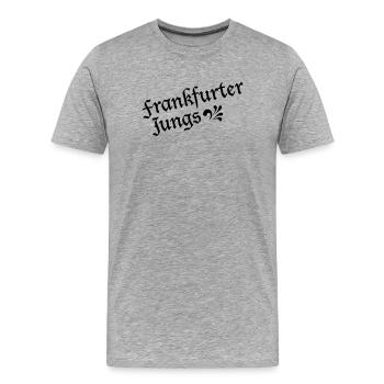 FrankfurterJungs - For the real Frankfurter #FFM - Men's Premium Organic T-Shirt - heather grey - Front - Damien (186cm)