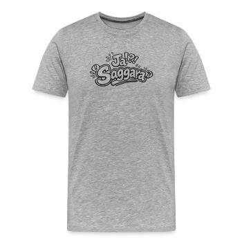 Yes Saggara - Men's Premium Organic T-Shirt - heather grey - Front - Damien (186cm)
