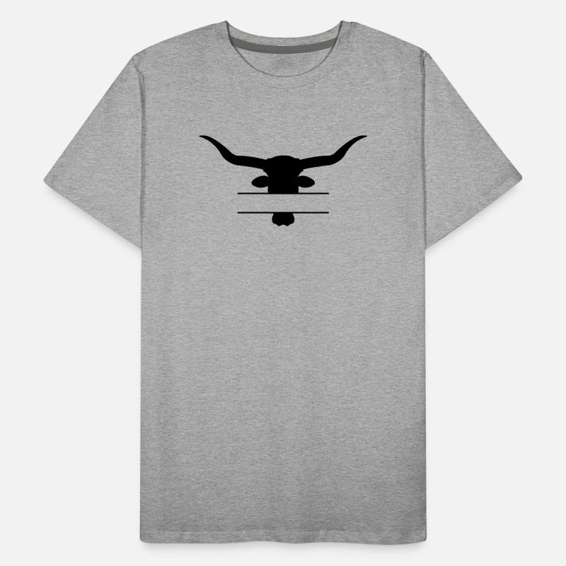 Longhorn split frame Men's Premium Organic T-Shirt