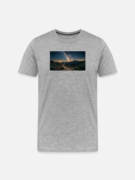 Milky Way Runyon Canyon LA - Men's Premium Organic T-Shirt - heather grey