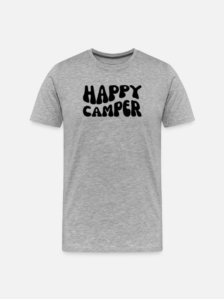 Happy Camper - Men's Premium Organic T-Shirt - heather grey