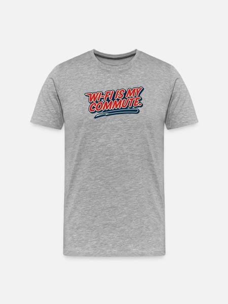 WLAN-Pendel, Hausaufgabe, Humor-Nerd, - Männer Premium Bio T-Shirt - Grau meliert
