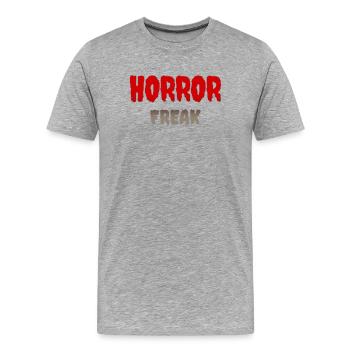 Graphisme Horror Freak - T-shirt bio Premium Homme - gris chiné - Devant - Damien (186cm)
