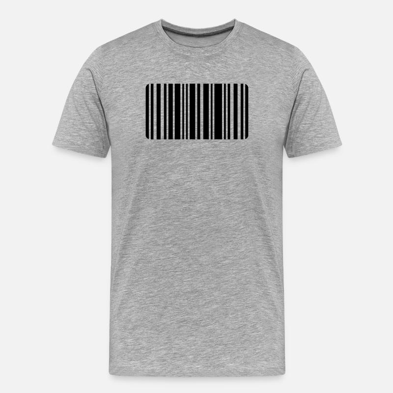 barcode - Men's Premium Organic T-Shirt - heather grey