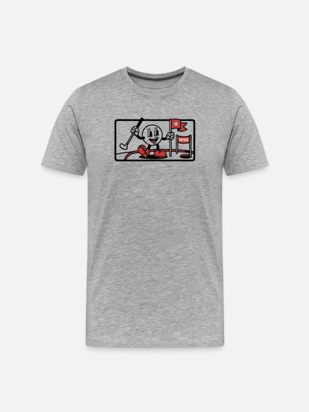Minigolf Retro Cartoon Golfball JGA Team - Men's Premium Organic T-Shirt - heather grey