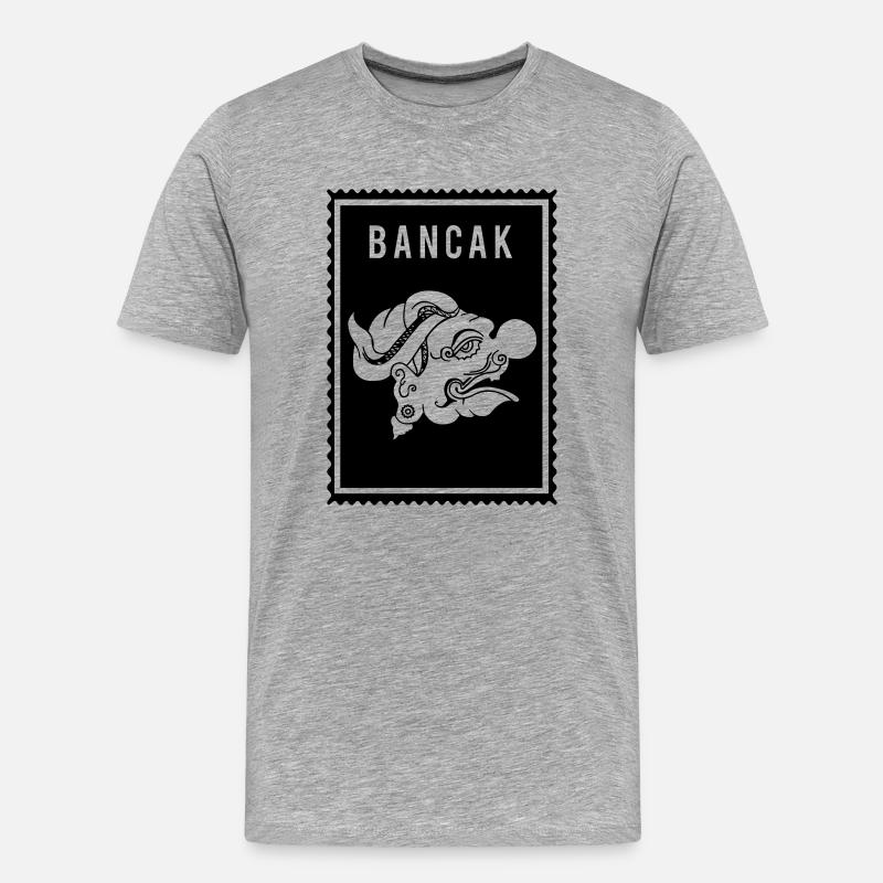 Bancak - Wayang - Männer Premium Bio T-Shirt - Grau meliert