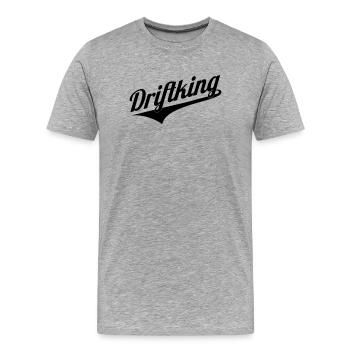 Driftking retro - Men's Premium Organic T-Shirt - heather grey - Front - Damien (186cm)