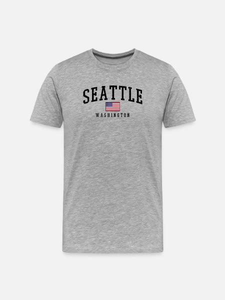 Seattle Washington USA - Men's Premium Organic T-Shirt - heather grey
