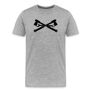 Outils mécaniques - T-shirt bio Premium Homme - gris chiné - Devant - Damien (186cm)