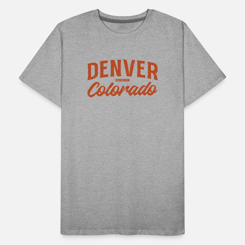 Denver Colorado Retro Script Logo Männer Premium Bio T-Shirt