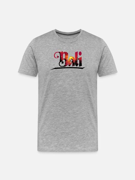BALI - Männer Premium Bio T-Shirt - Grau meliert