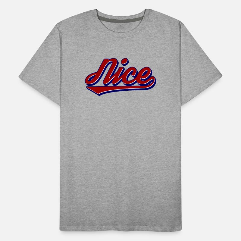 Nice Script Retro Logo Stil Männer Premium Bio T-Shirt