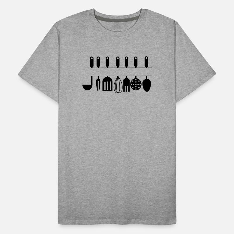 Cutout for own text kitchen utensils Men's Premium Organic T-Shirt