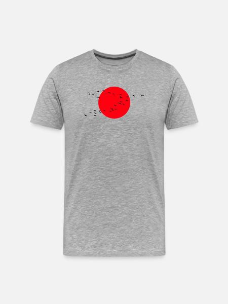 Wild Geese Cranes Spring - Men's Premium Organic T-Shirt - heather grey